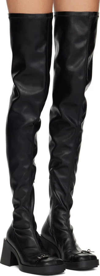 Justine Clenquet Black Jordan Tall Boots - Image 4