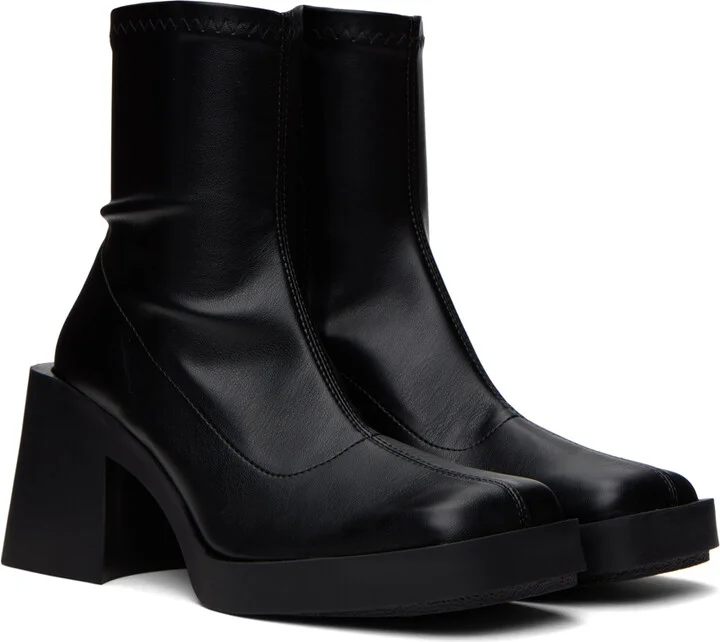 Justine Clenquet Black Lucy Stretch Ankle Boots - Image 4