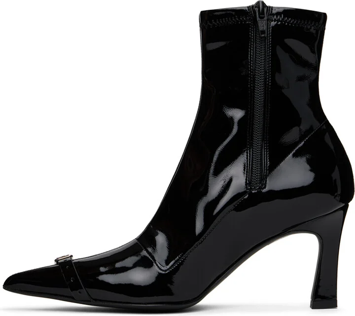 Justine Clenquet Black Patti Boots - Image 3