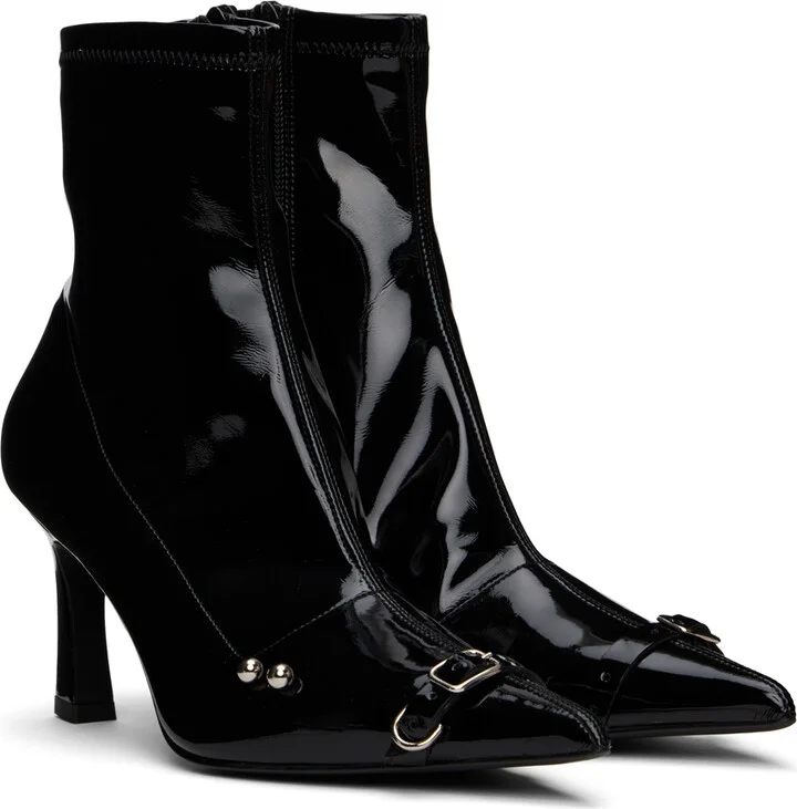 Justine Clenquet Black Patti Boots - Image 4