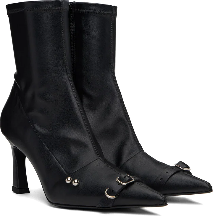 Justine Clenquet Black Patti Boots - Image 4