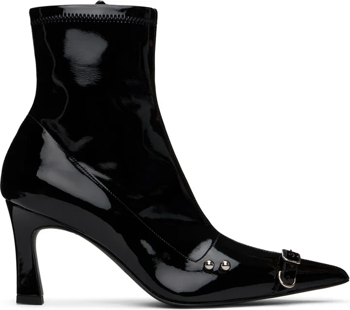 Justine Clenquet Black Patti Boots