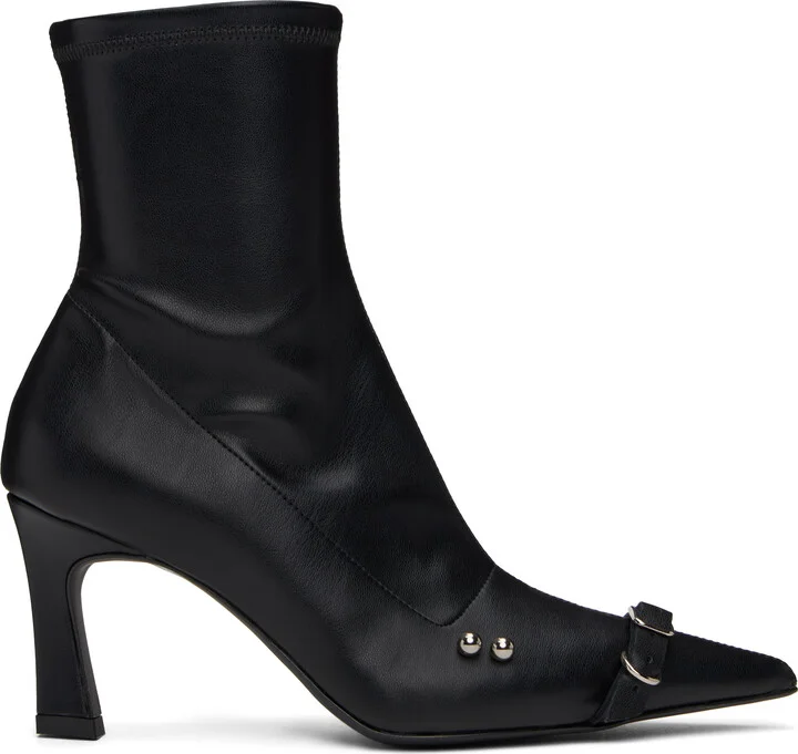 Justine Clenquet Black Patti Boots