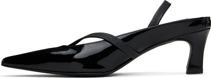 Justine Clenquet Black Sofia Slingback Heels - Image 3