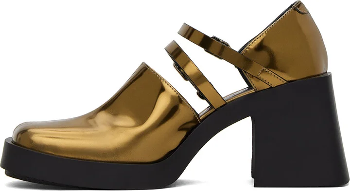 Justine Clenquet Brown Jennie Mary-Jane Heels - Image 3
