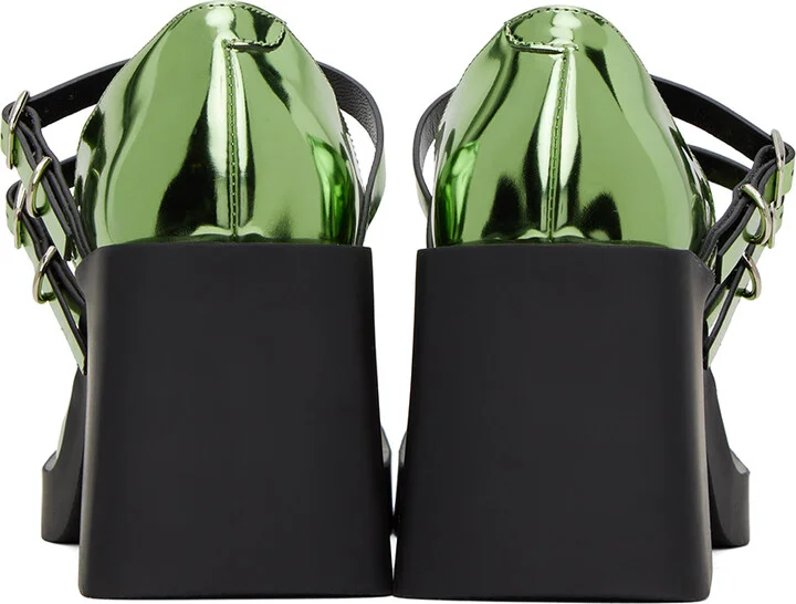 Justine Clenquet Green Jennie Mary-Jane Heels - Image 2