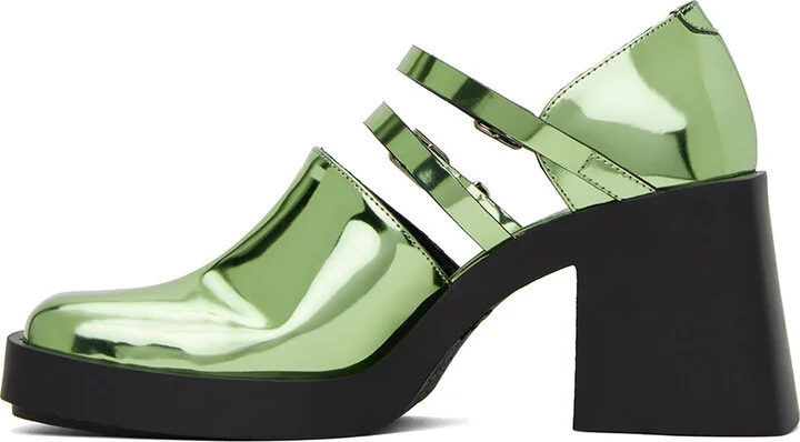 Justine Clenquet Green Jennie Mary-Jane Heels - Image 3