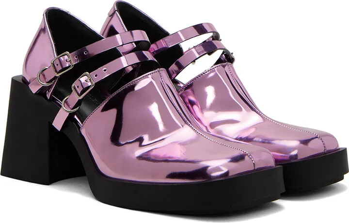 Justine Clenquet Pink Jennie Mary-Jane Heels - Image 4