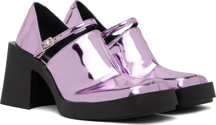 Justine Clenquet Pink Kim Mary Jane Heels - Image 4