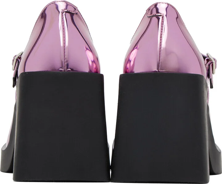 Justine Clenquet Pink Kim Mary Jane Heels - Image 2