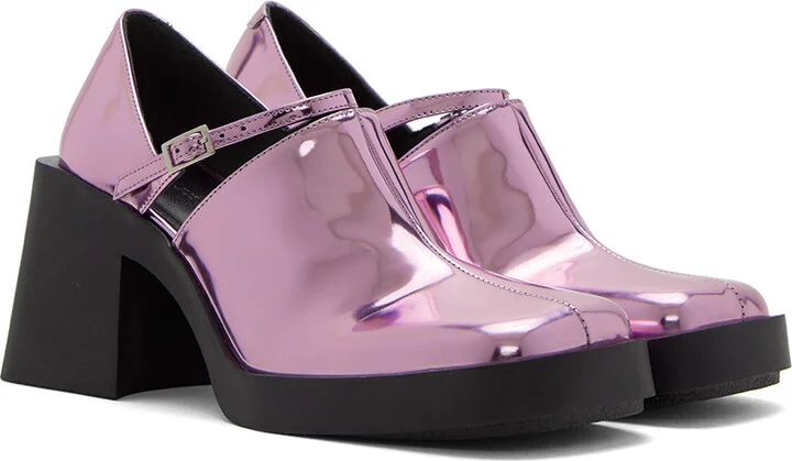 Justine Clenquet Pink Kim Mary Jane Heels - Image 4