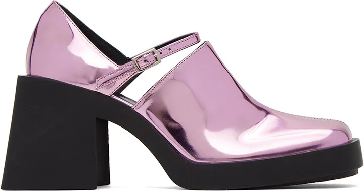 Justine Clenquet Pink Kim Mary Jane Heels