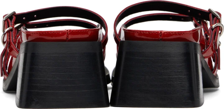 Justine Clenquet Red Andie Mules - Image 2