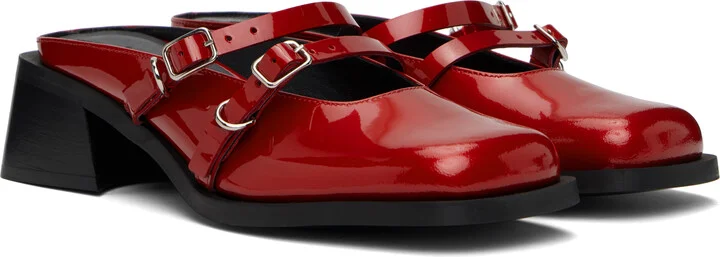 Justine Clenquet Red Andie Mules - Image 4