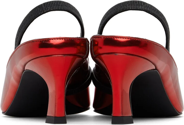 Justine Clenquet Red Sofia Slingback Heels - Image 2