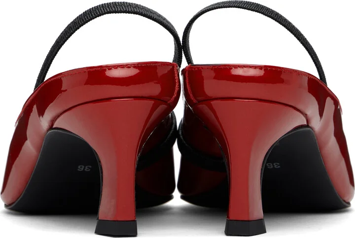 Justine Clenquet Red Sofia Slingback Heels - Image 2