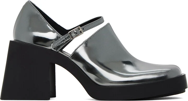 Justine Clenquet Silver Kim Heels