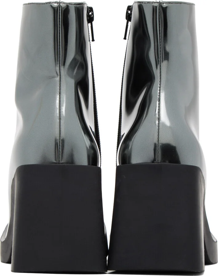 Justine Clenquet Silver Milla Boots - Image 2