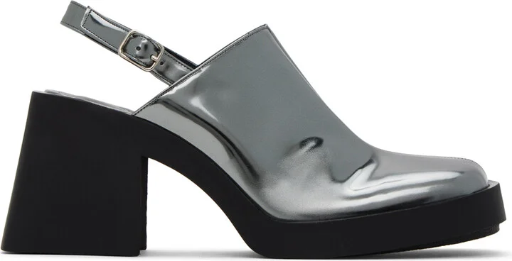 Justine Clenquet Silver Raf Mules