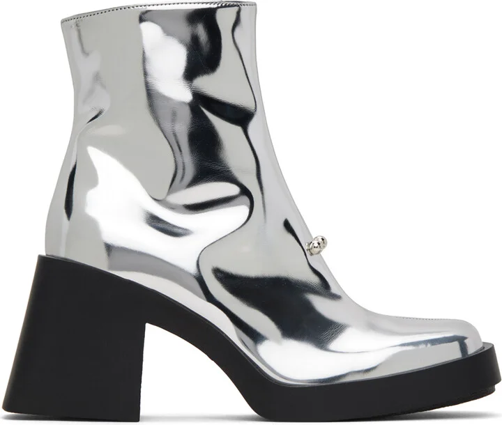 Justine Clenquet Silver Raya Boots