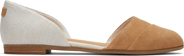 Jutti D'Orsay Tan Suede Leather Flat