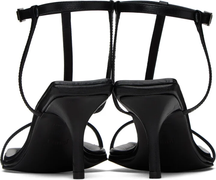 Juun.J Black Leather Heeled Sandals - Image 2