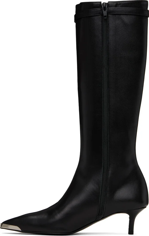 Juun.J Black Long Tall Boots - Image 3