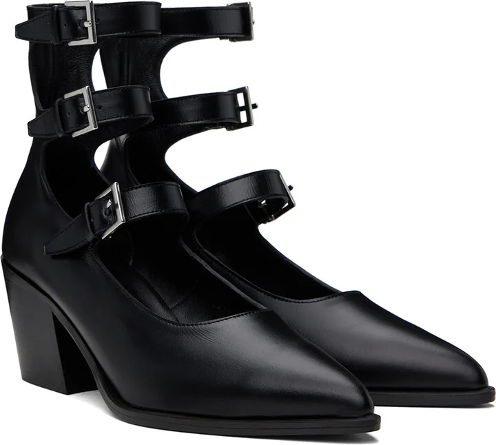 Juun.J Black Mary Jane Heels - Image 4