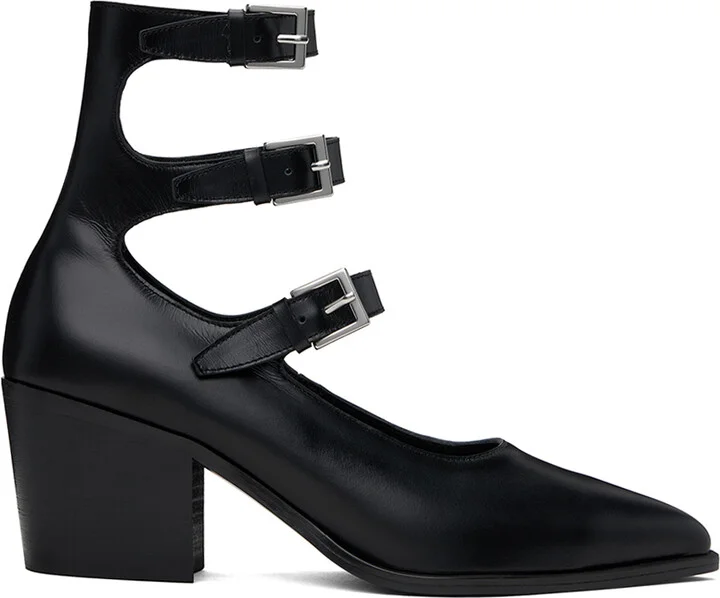 Juun.J Black Mary Jane Heels