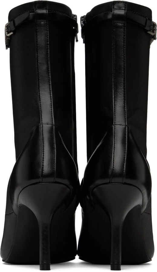Juun.J Black Pointed Ankle Boots - Image 2