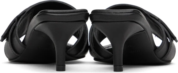 Juun.J Black Velcro Heeled Sandals - Image 2