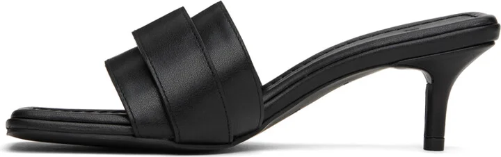 Juun.J Black Velcro Heeled Sandals - Image 3