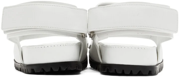 Juun.J White Leather Flat Sandals - Image 2