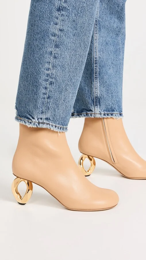 JW Anderson Ankle Boot Chain Heels - Image 5
