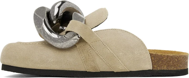 JW Anderson Beige Chain Loafers - Image 3