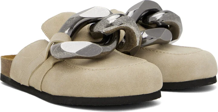 JW Anderson Beige Chain Loafers - Image 4