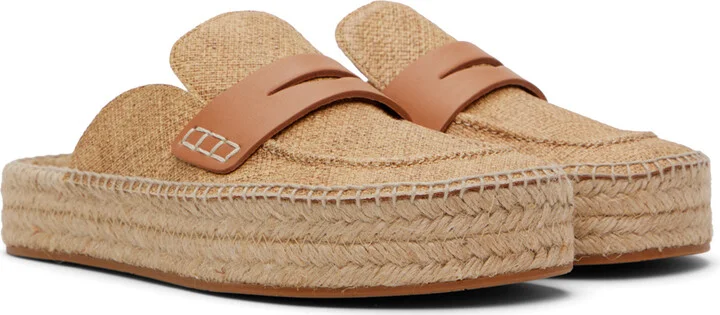 JW Anderson Beige Espadrille Loafers - Image 4