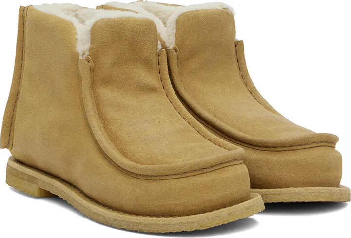 JW Anderson Beige Padded Boots - Image 4