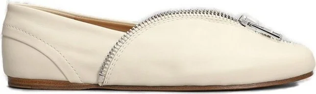 JW Anderson Biker Zip Detailed Ballerinas