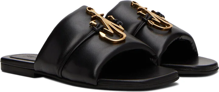 JW Anderson Black Anchor Slides - Image 4