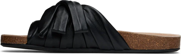 JW Anderson Black Bow Flat Sandals - Image 3