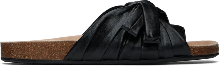 JW Anderson Black Bow Flat Sandals