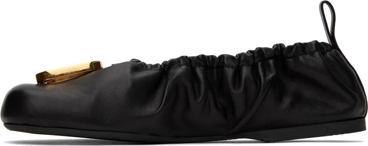 JW Anderson Black Buckle Ballerina Flats - Image 3