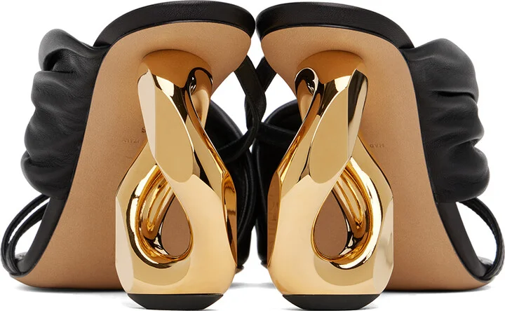 JW Anderson Black Chain Heel Mules - Image 2