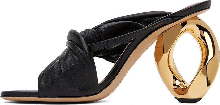 JW Anderson Black Chain Heel Mules - Image 3