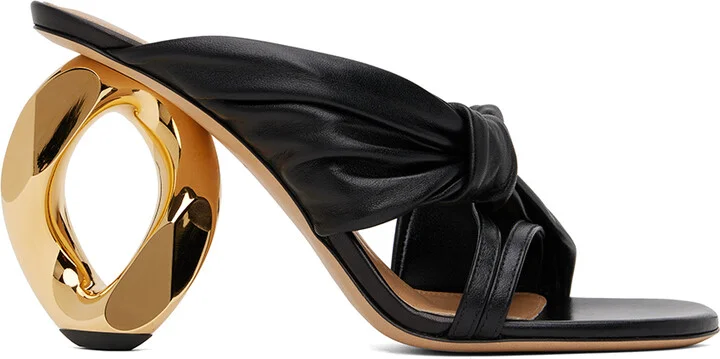JW Anderson Black Chain Heel Mules