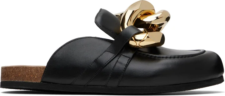 JW Anderson Black Chain Loafers