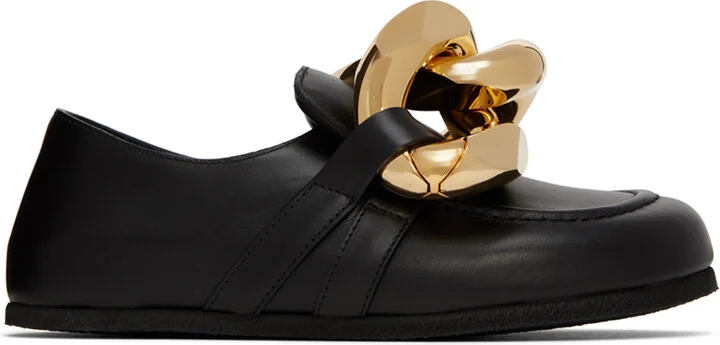 JW Anderson Black Chain Loafers