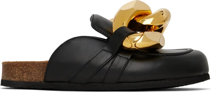 JW Anderson Black Chain Loafers