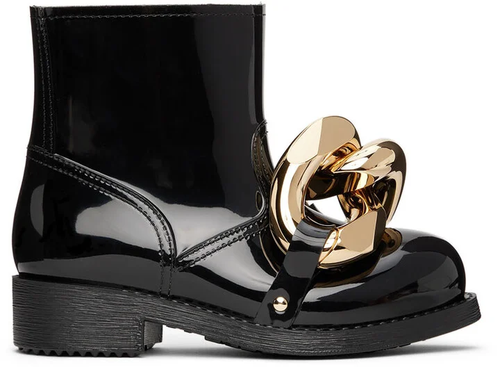 JW Anderson Black Chain Rubber Boots